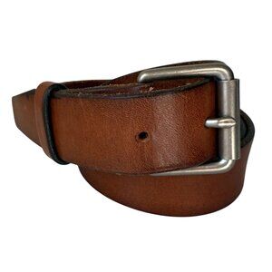 J. Crew Genuine Leather W/buckle Dress Belt Men's Size 30 Brown Classic Formal